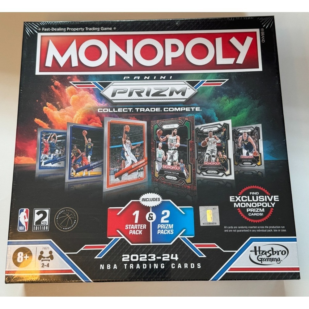 Monopoly PANINI PRIZM NBA Trading Card Edition Board Game- 2nd edition 23-24 NEW